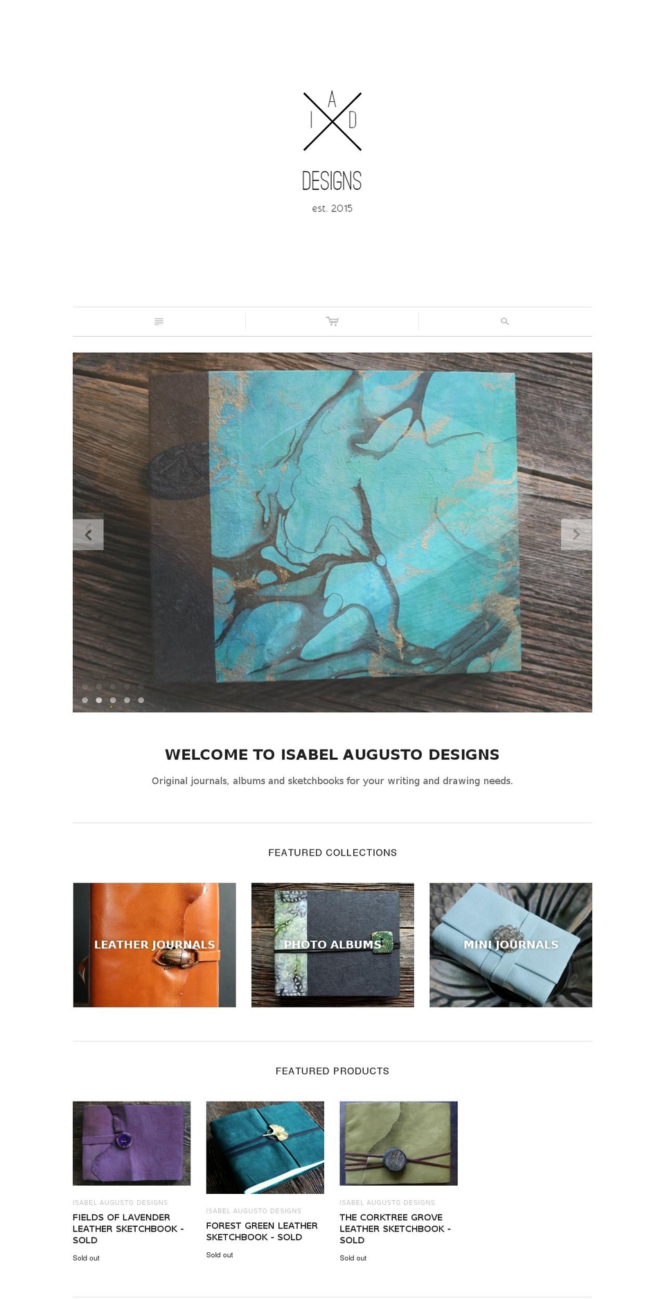 isabelaugustodesigns.com shopify website screenshot