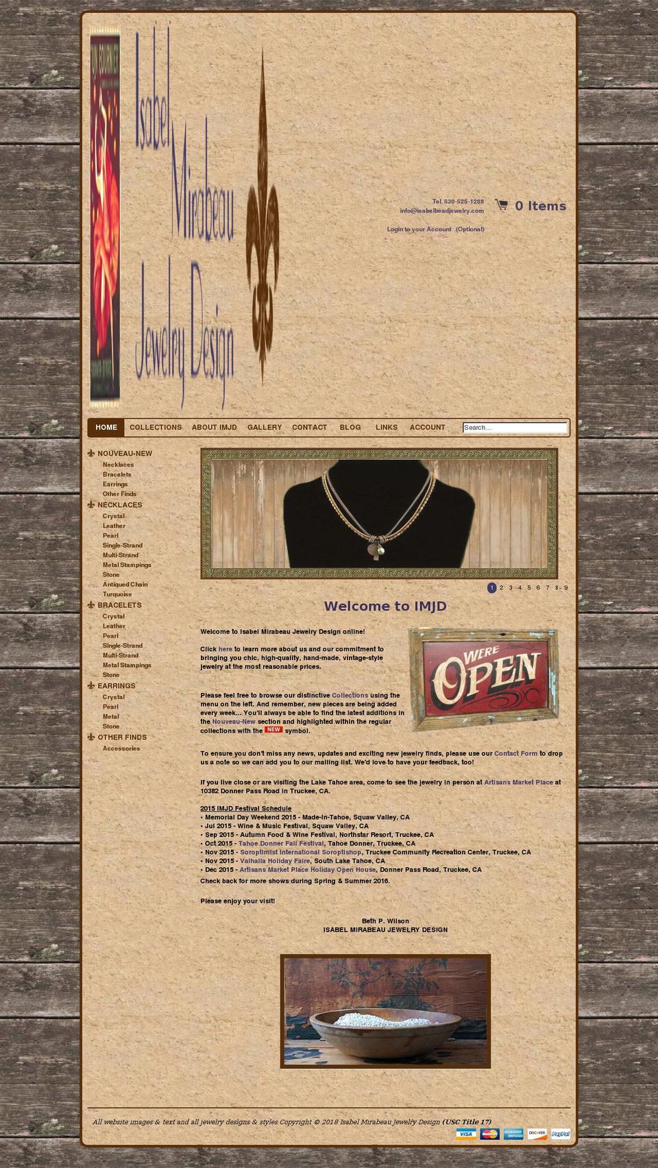 isabelbeadjewelry.com shopify website screenshot