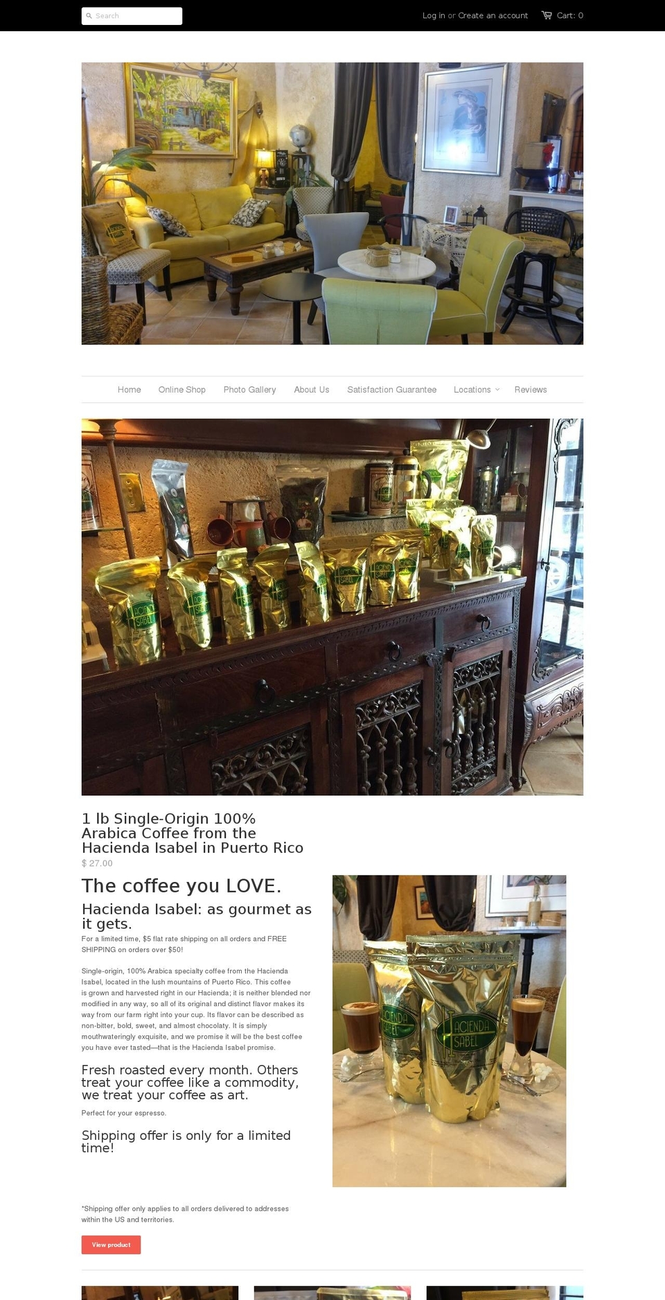 maintheme Shopify theme site example isabelcoffee.com