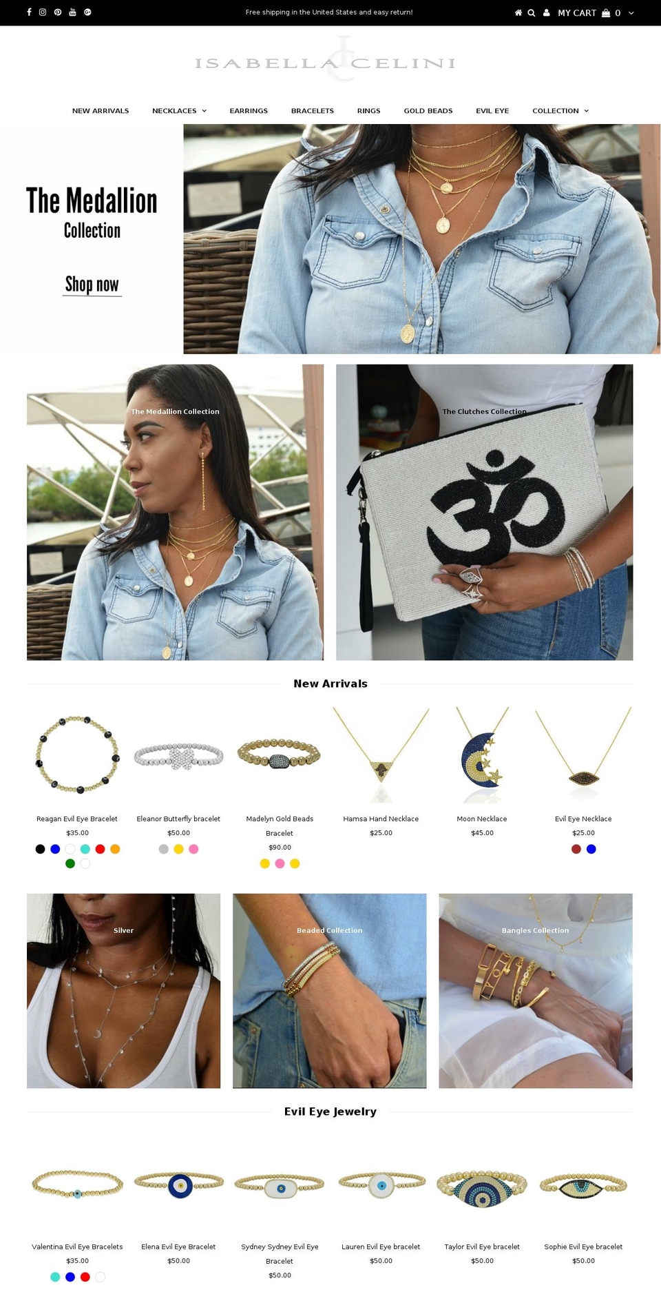 isabellacelini.myshopify.com shopify website screenshot