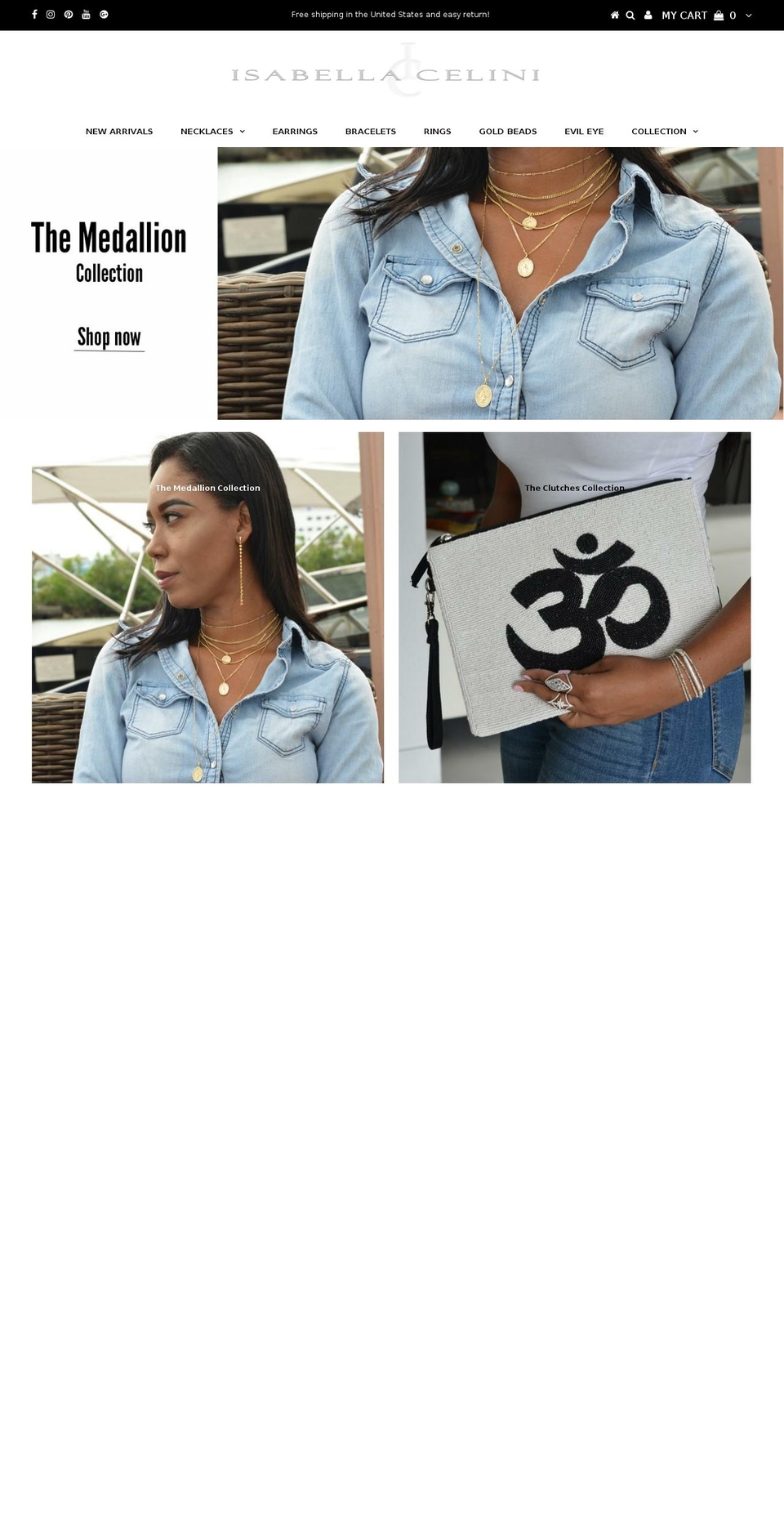 isabellacelini.net shopify website screenshot