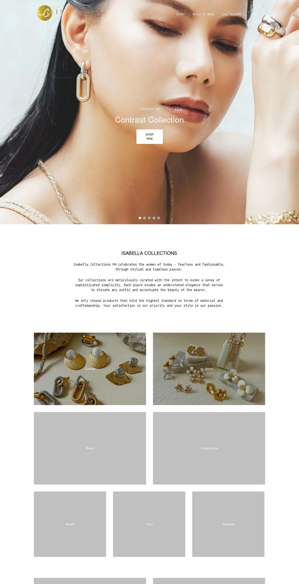 isabellacollections.ph shopify website screenshot