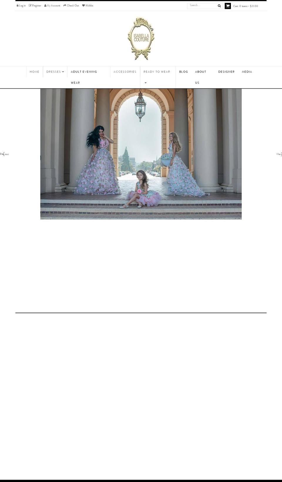 isabellacoutureshop.com shopify website screenshot