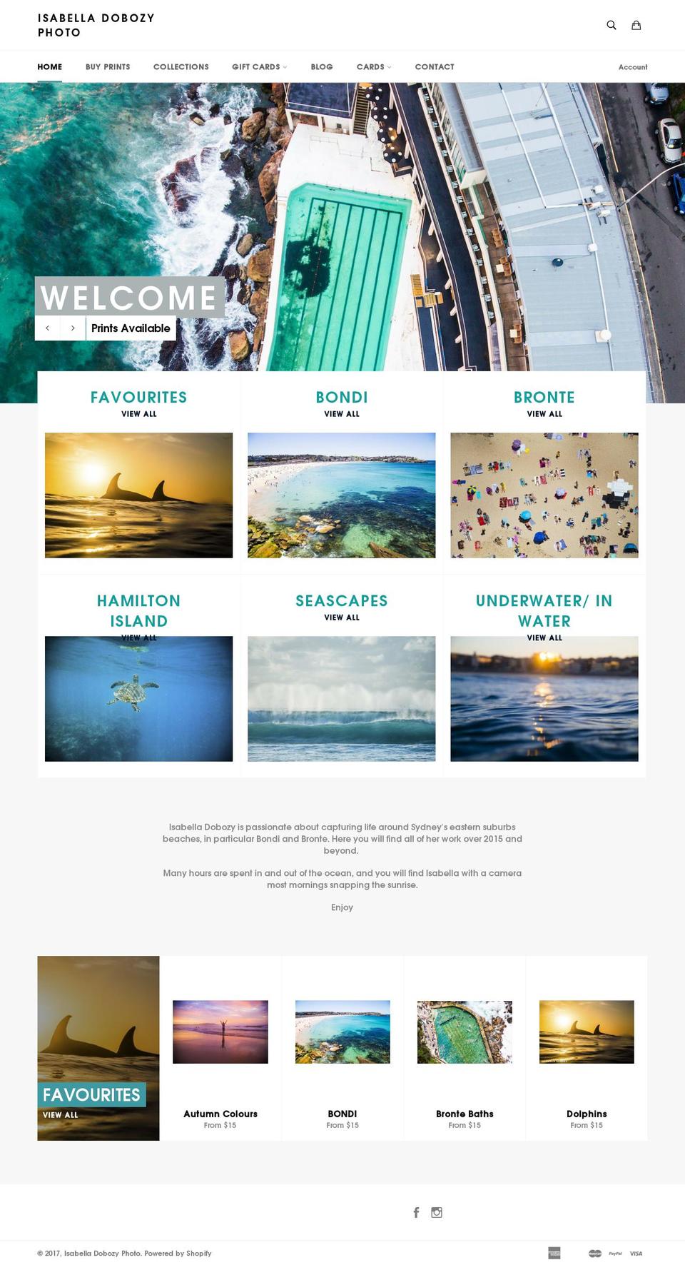 isabelladobozy.com shopify website screenshot