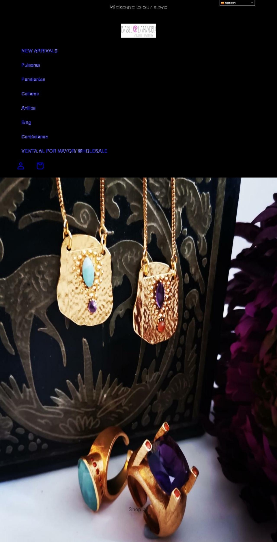 isabellamadrid.com shopify website screenshot