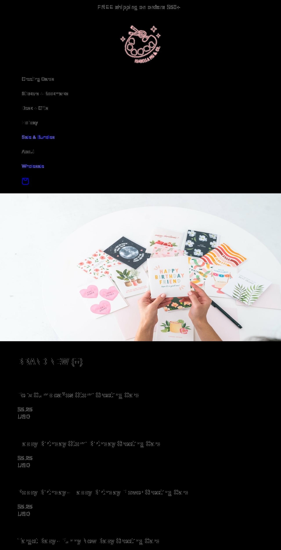 isabellamg.com shopify website screenshot