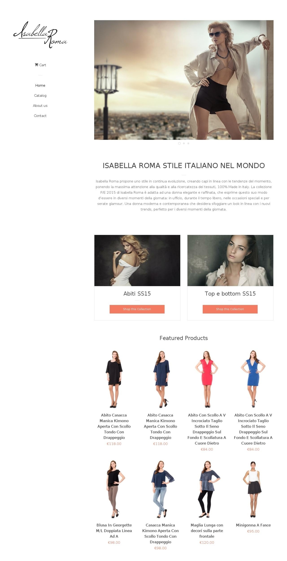 isabellaroma.com shopify website screenshot