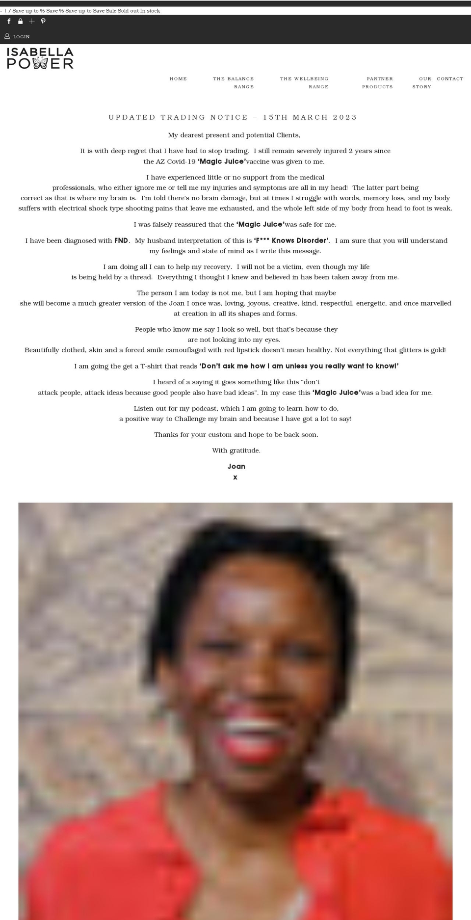 isabellaskincare.co.uk shopify website screenshot