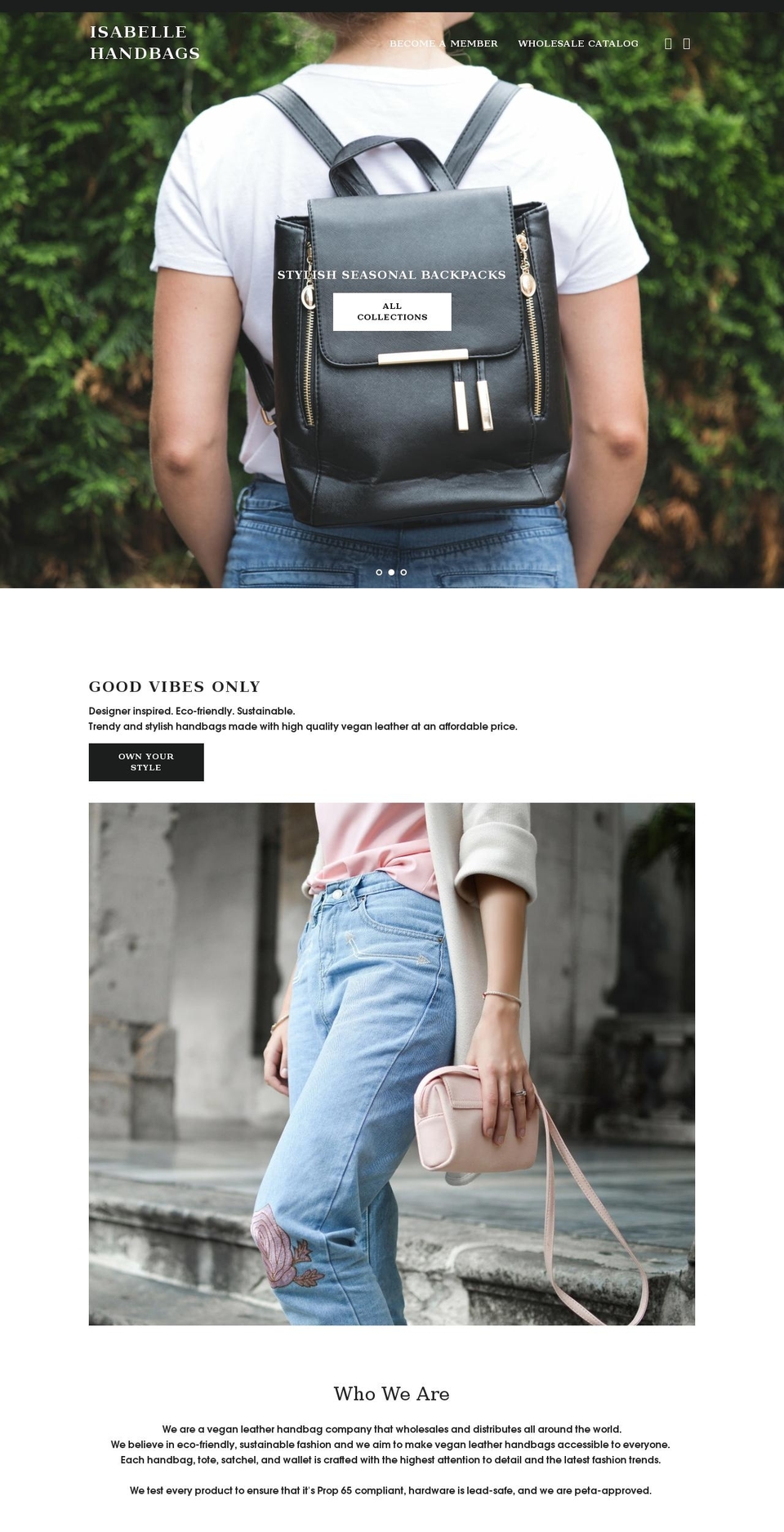 isabellehandbags.com shopify website screenshot