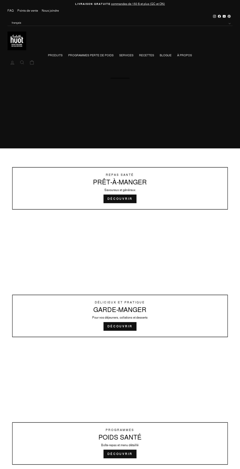 isabellehuot.com shopify website screenshot