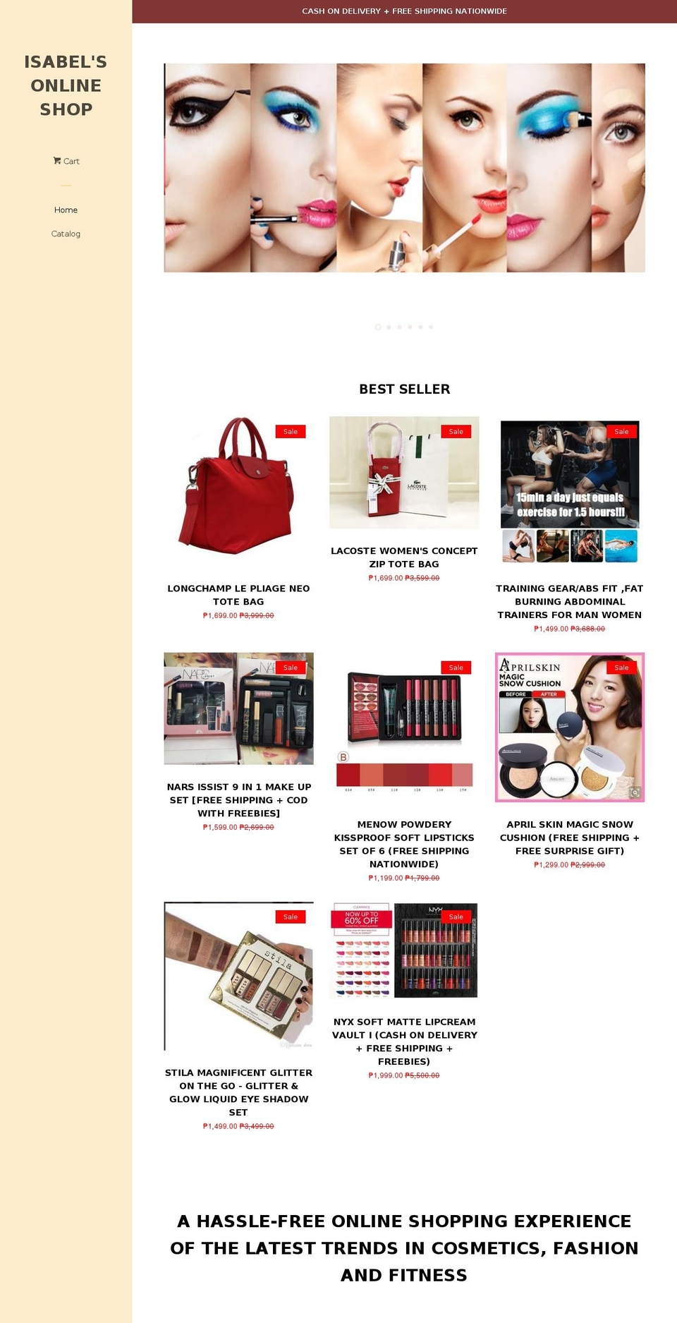 isabelsonlineshop.com — Shopify storefront screenshot