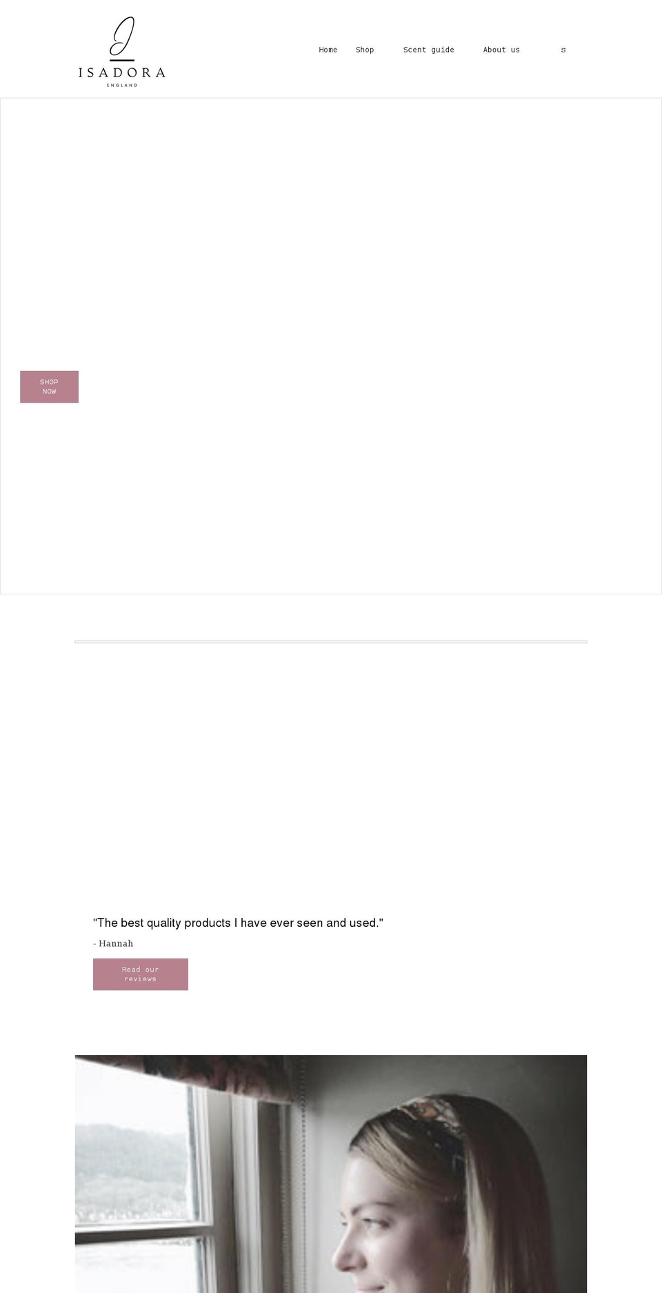 isadoraengland.com shopify website screenshot