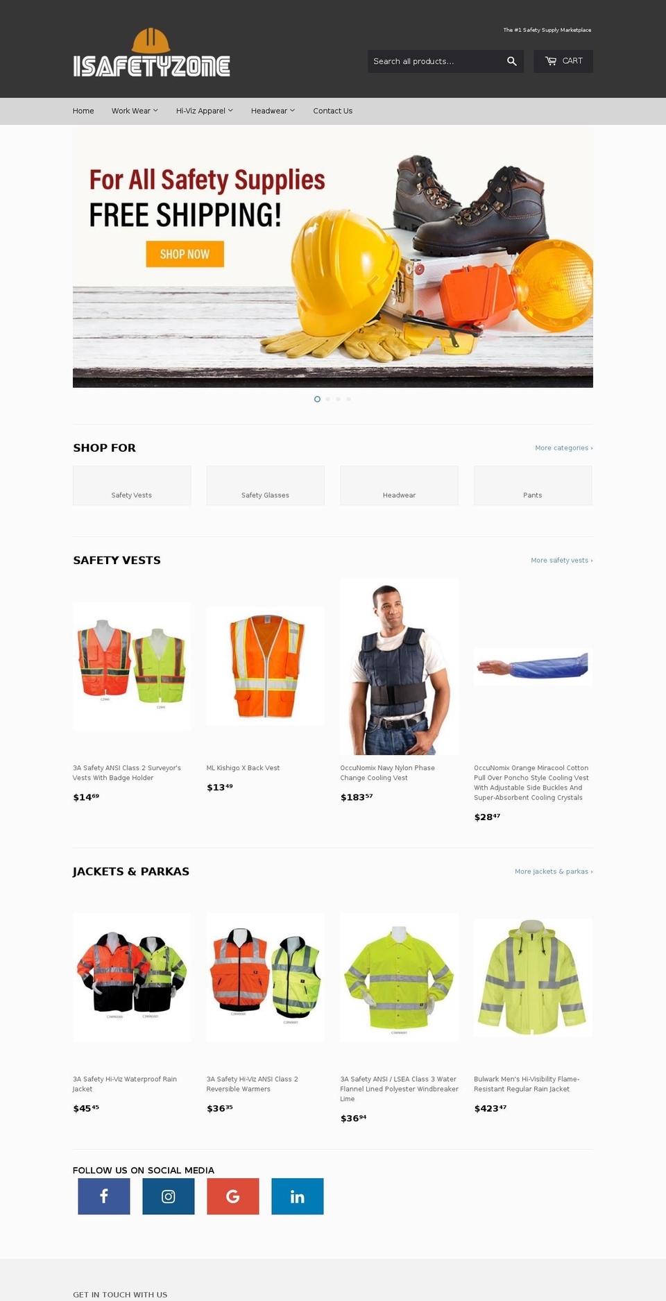 isafetyzone.com — Shopify storefront screenshot