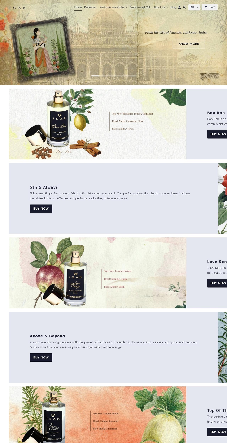 isakfragrances.com — Shopify storefront screenshot