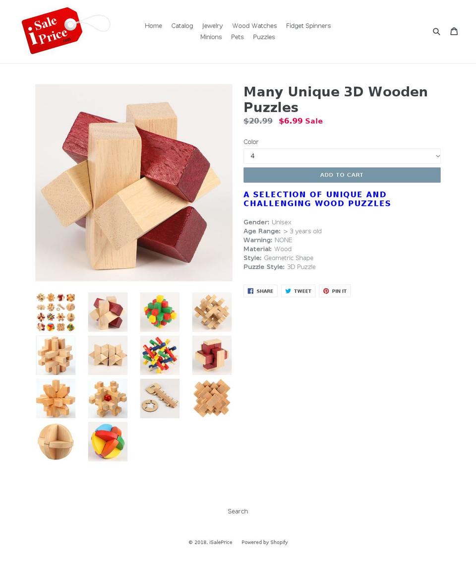 isaleprice.com shopify website screenshot