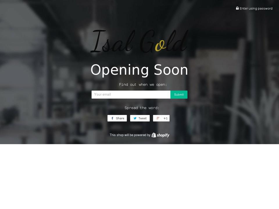 isalgold.com — Shopify storefront screenshot