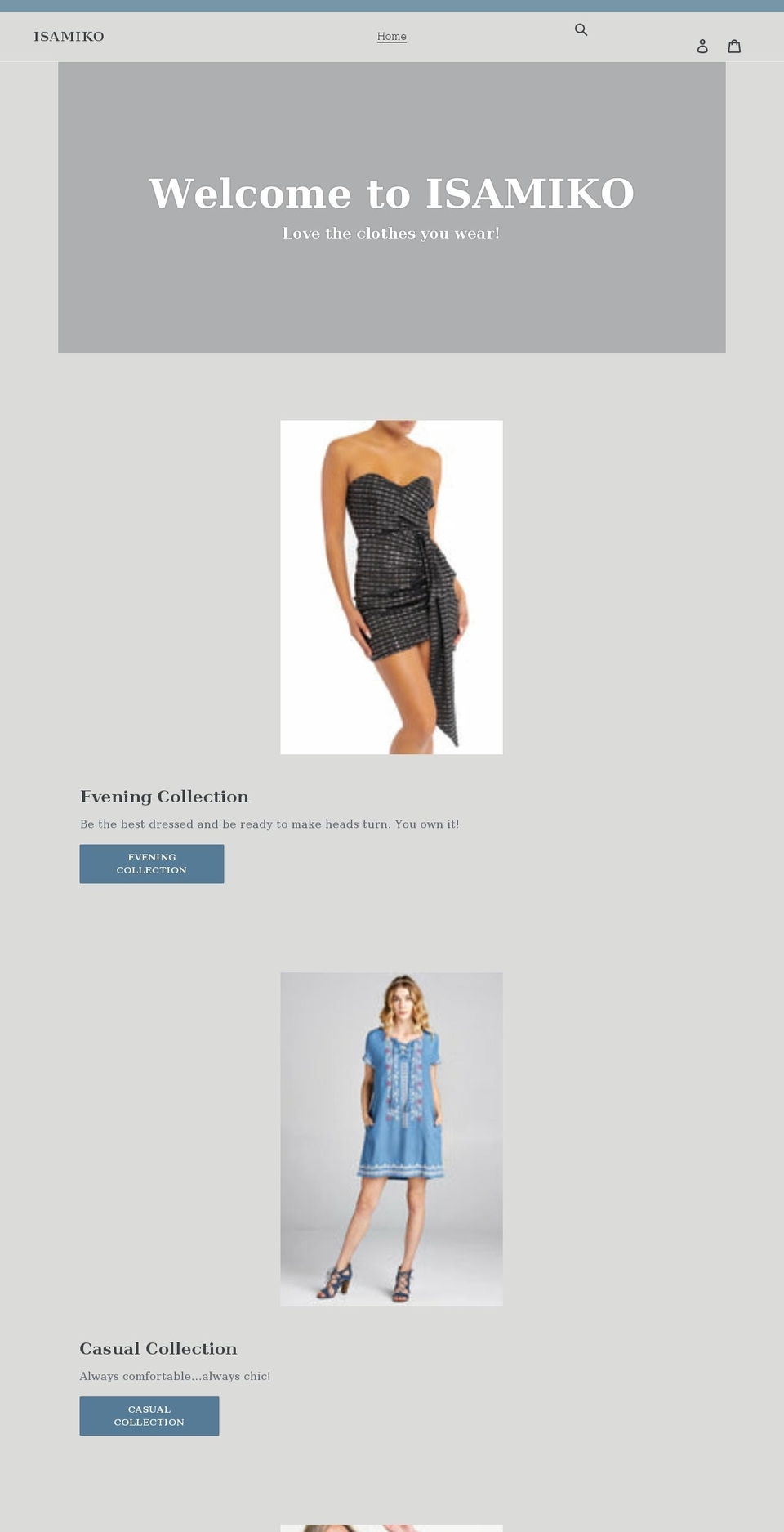 isamiko.com shopify website screenshot