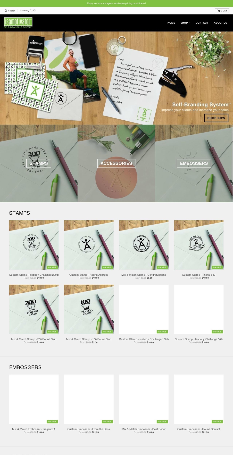 isamotivator.com — Shopify storefront screenshot