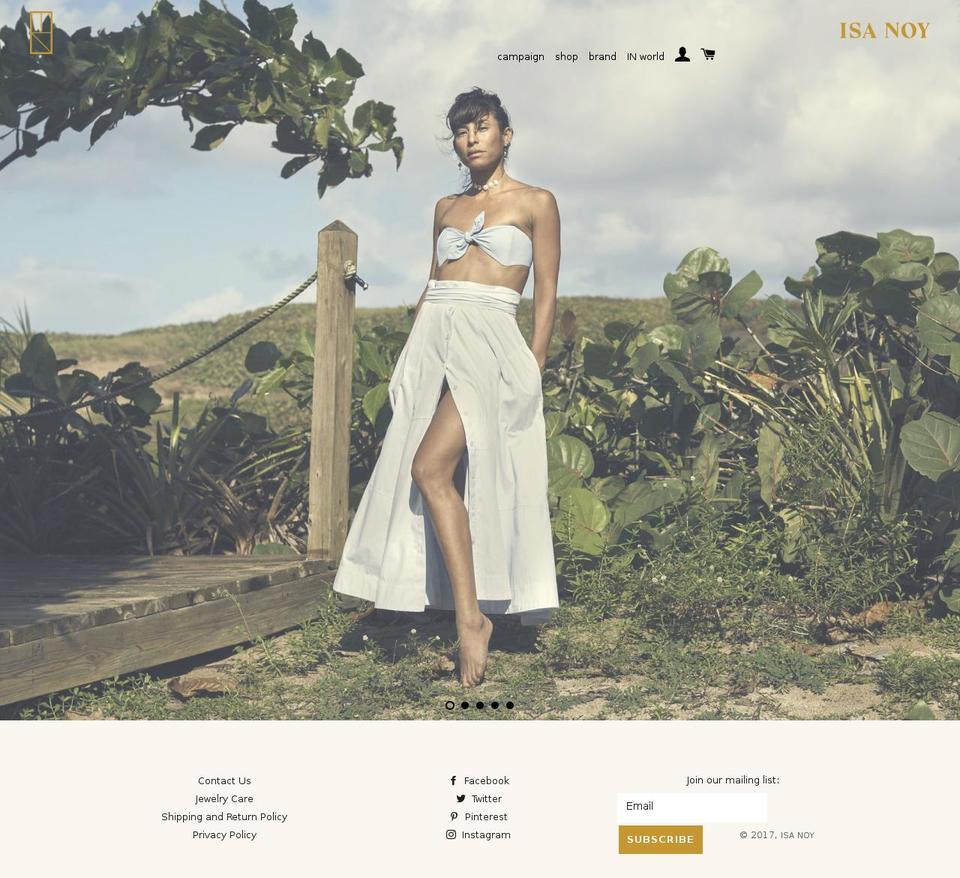isanoy.com shopify website screenshot
