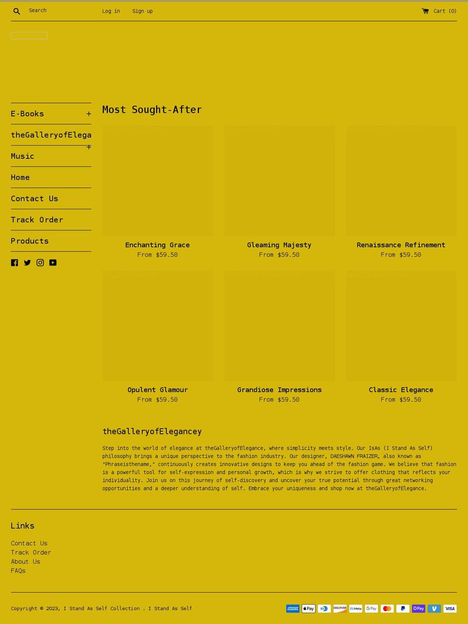 isaslabel.com shopify website screenshot