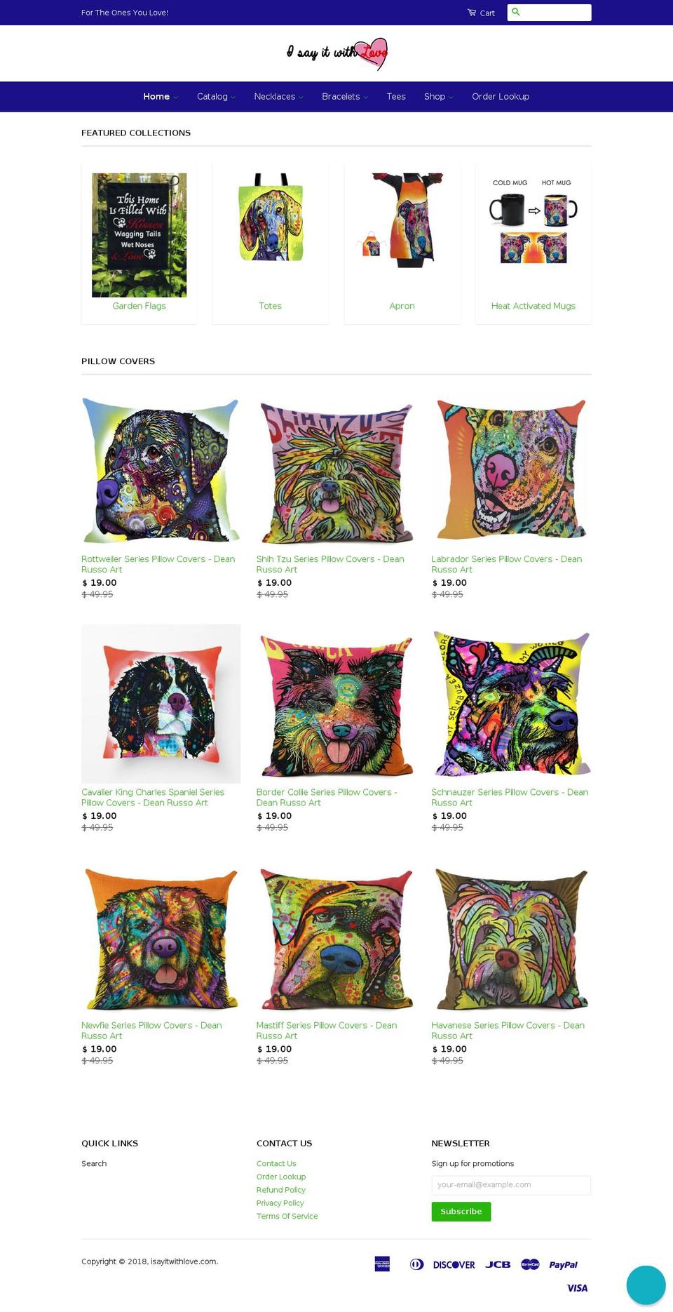 isayitwithlove.com shopify website screenshot
