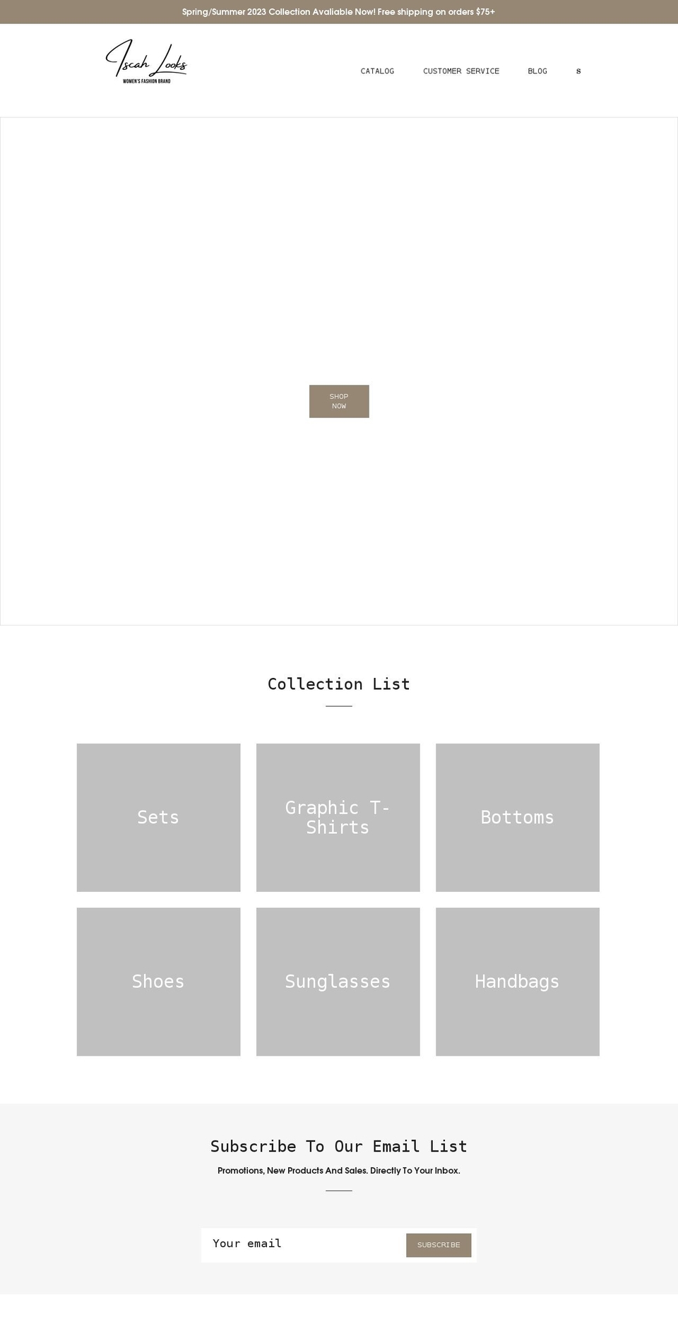iscahlooks.com shopify website screenshot