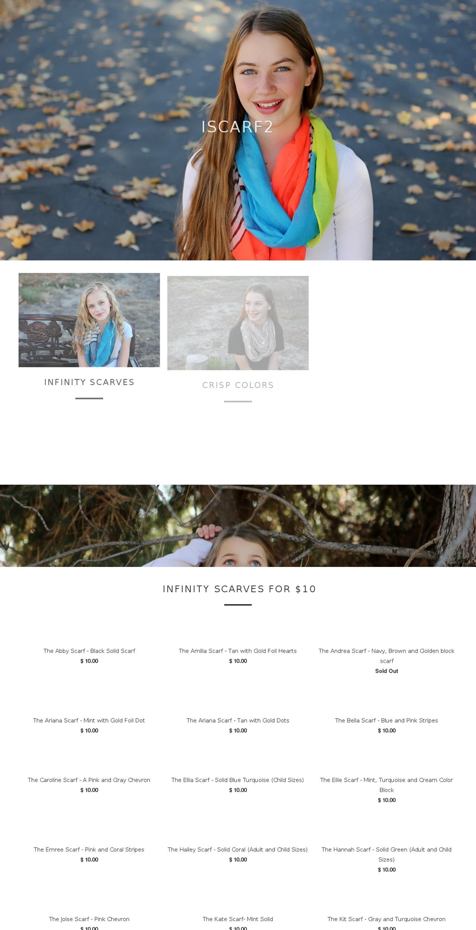 iscarf2.com shopify website screenshot