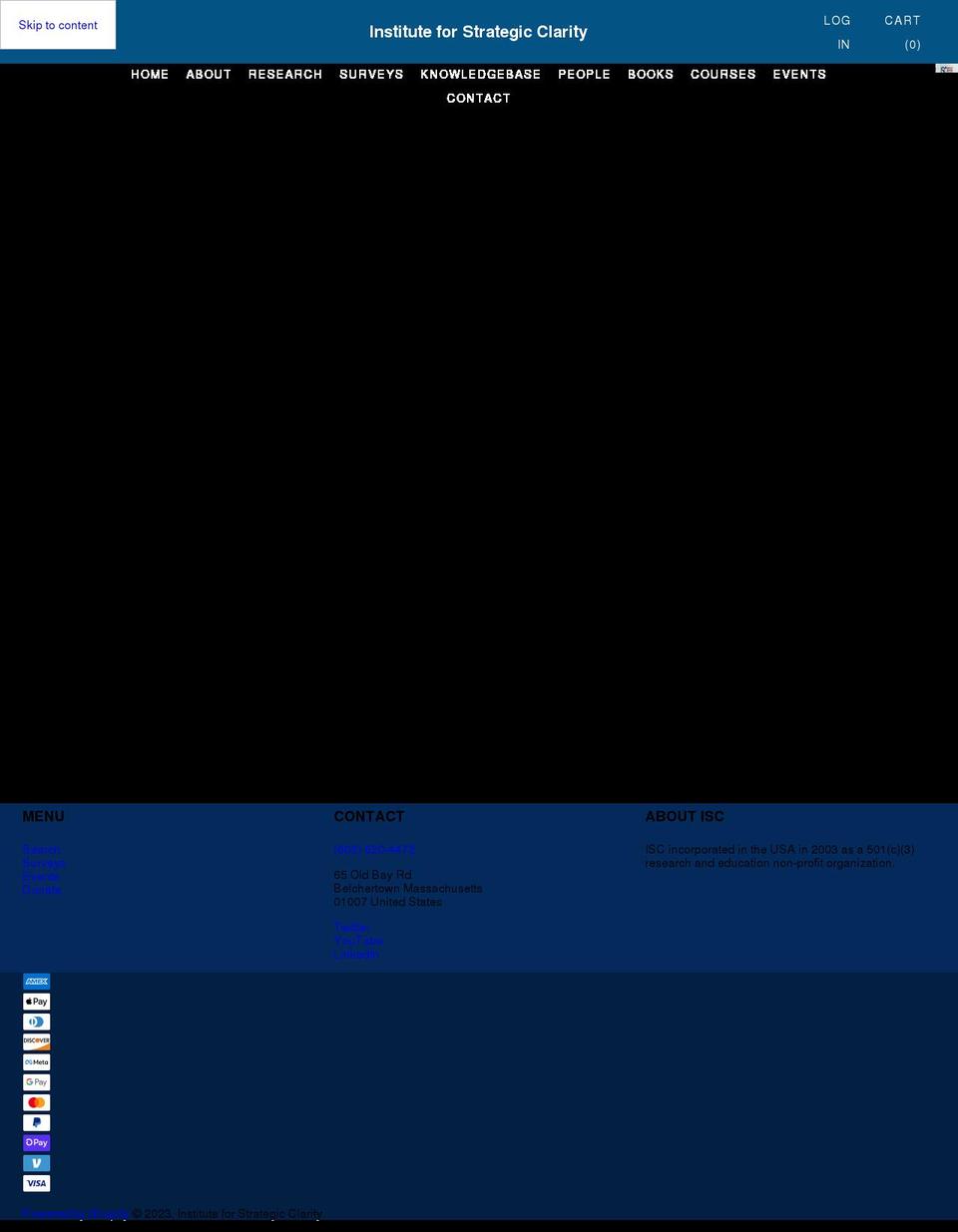 isclarity.org shopify website screenshot