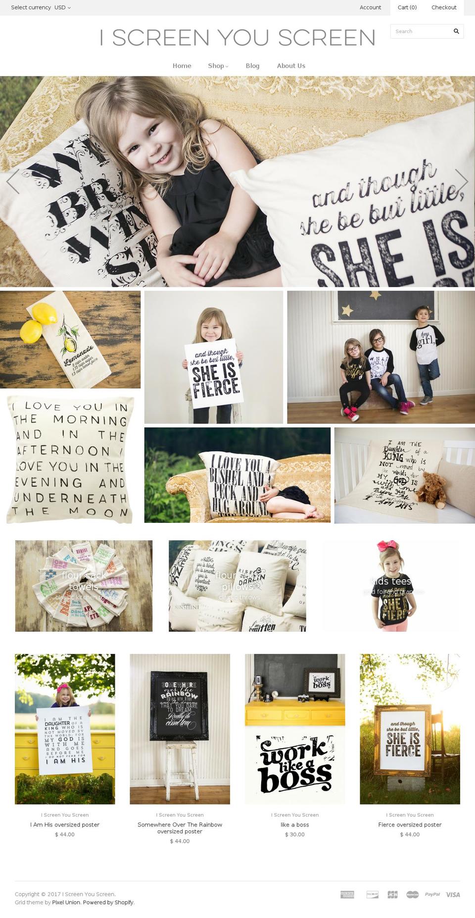 iscreenparlor.com shopify website screenshot