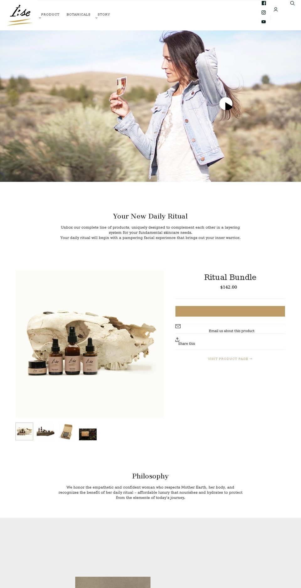 isebeauty.com shopify website screenshot