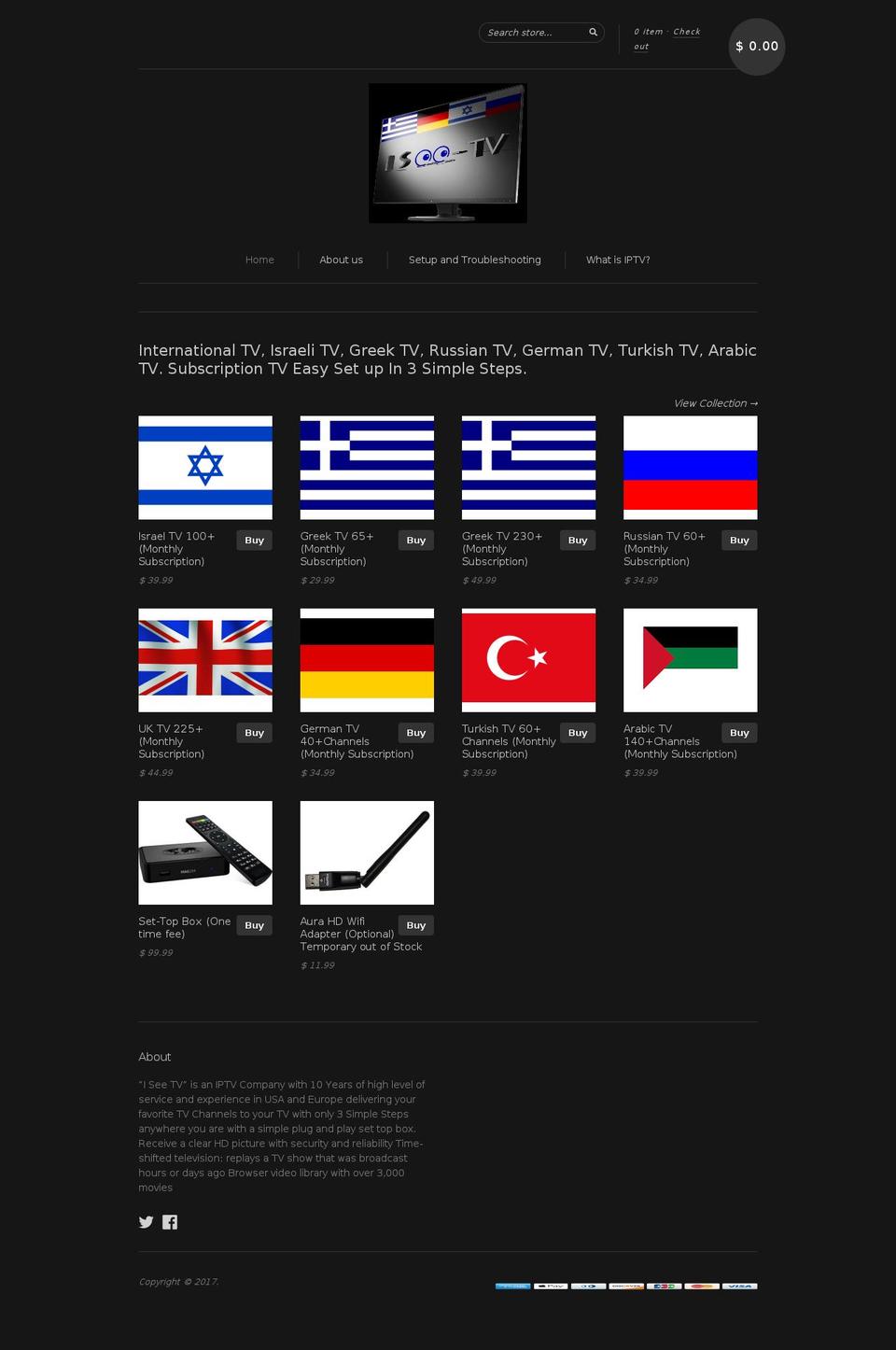 isee-tv.com shopify website screenshot