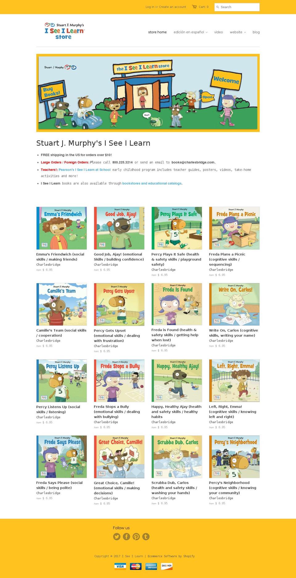iseeilearnstore.com shopify website screenshot