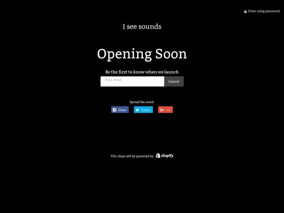 iseesounds.com — Shopify storefront screenshot