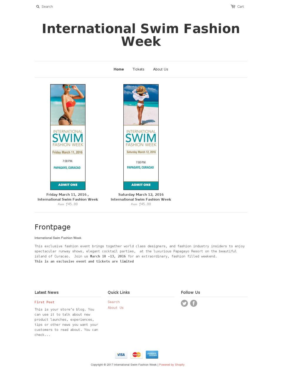 isfwtickets.com shopify website screenshot