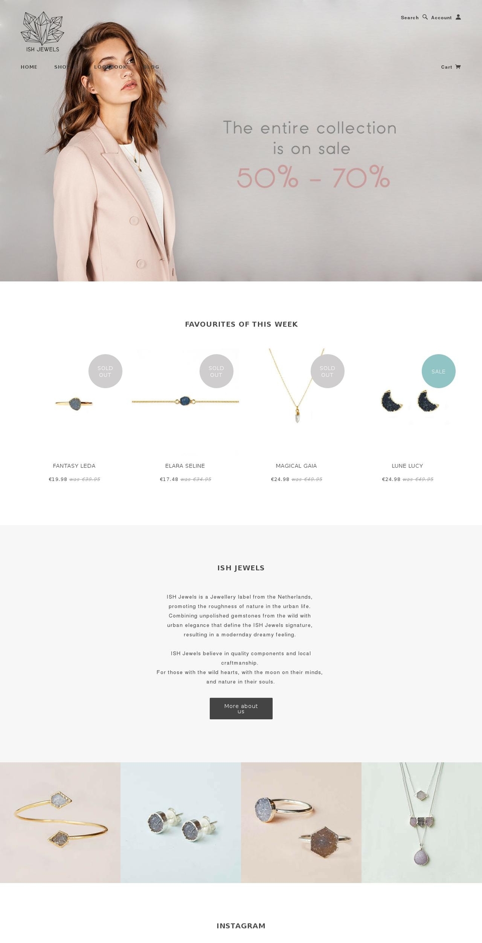 ish-jewels.com shopify website screenshot