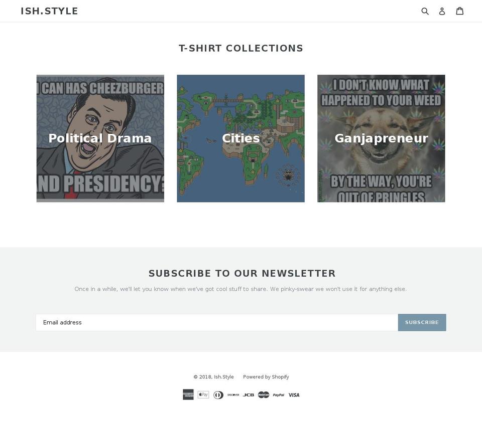 ish.style shopify website screenshot