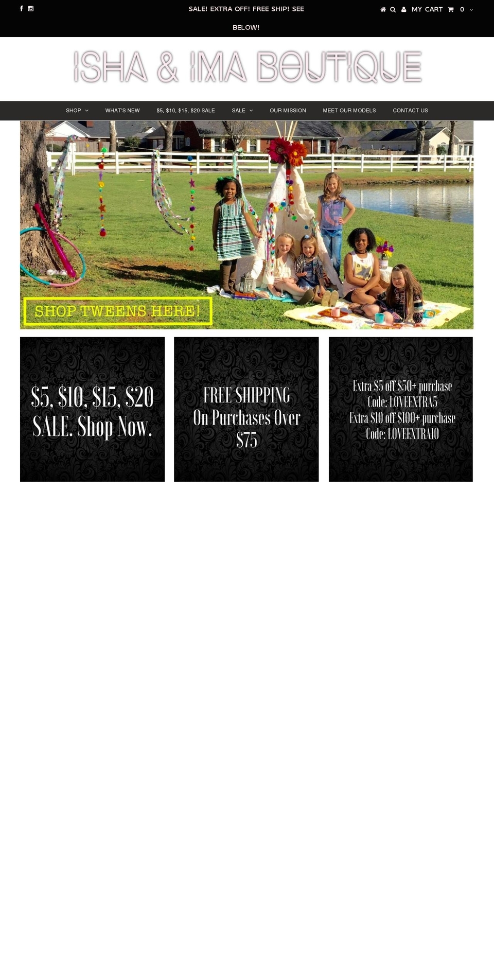 ishaandima.com — Shopify storefront screenshot