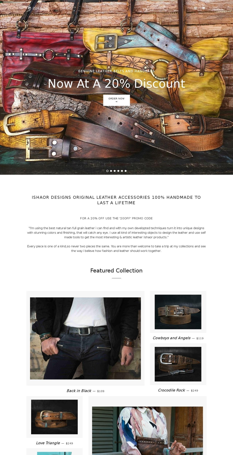 ishaor.com shopify website screenshot