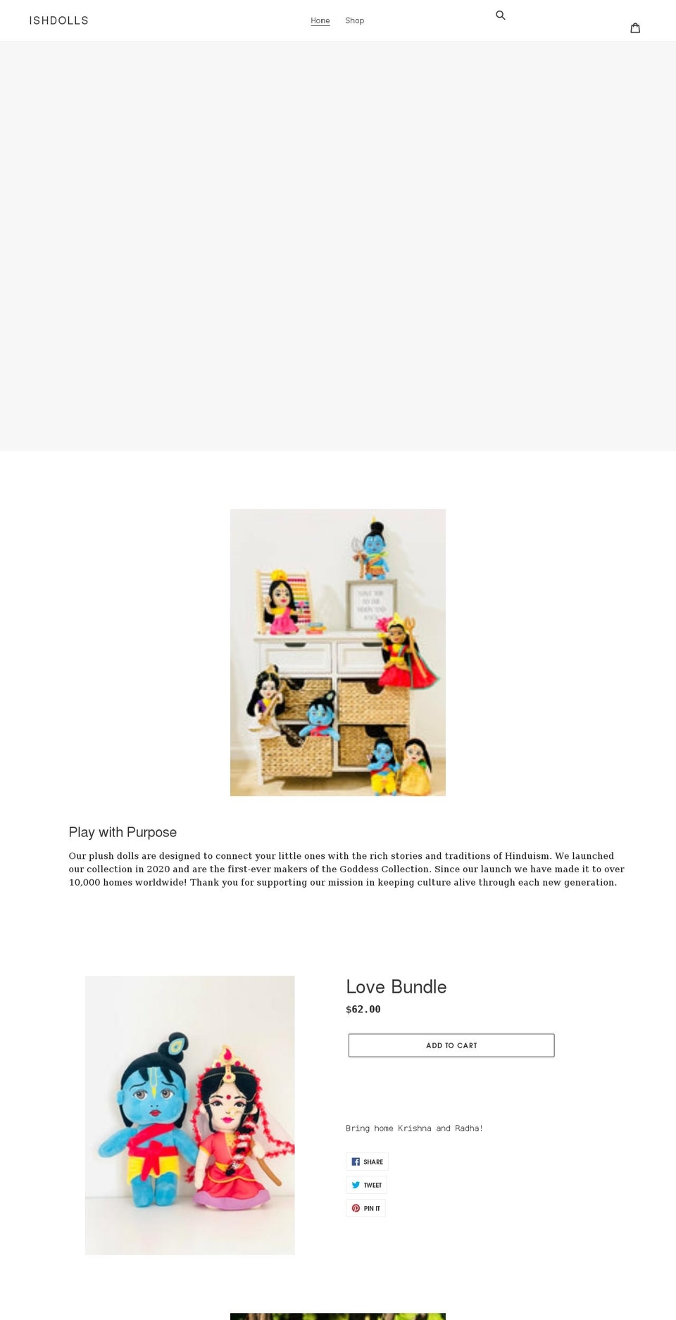 ishdolls.com shopify website screenshot