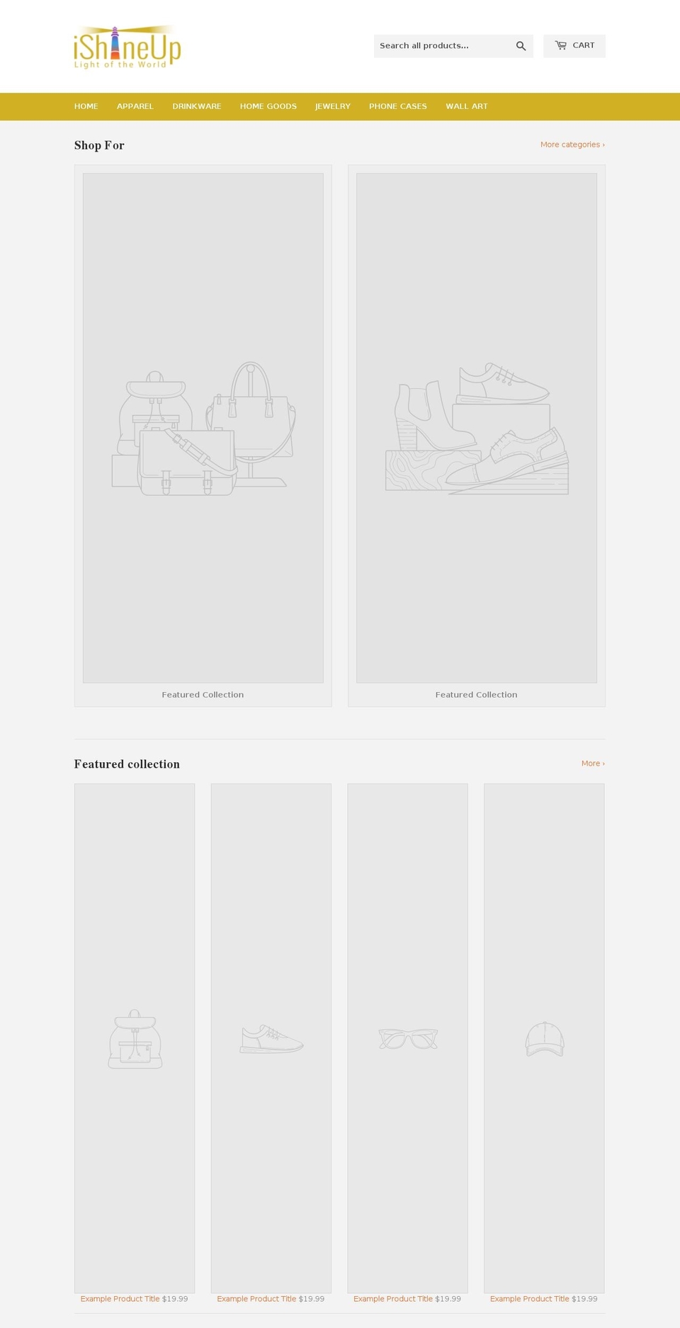 ishineup.com shopify website screenshot