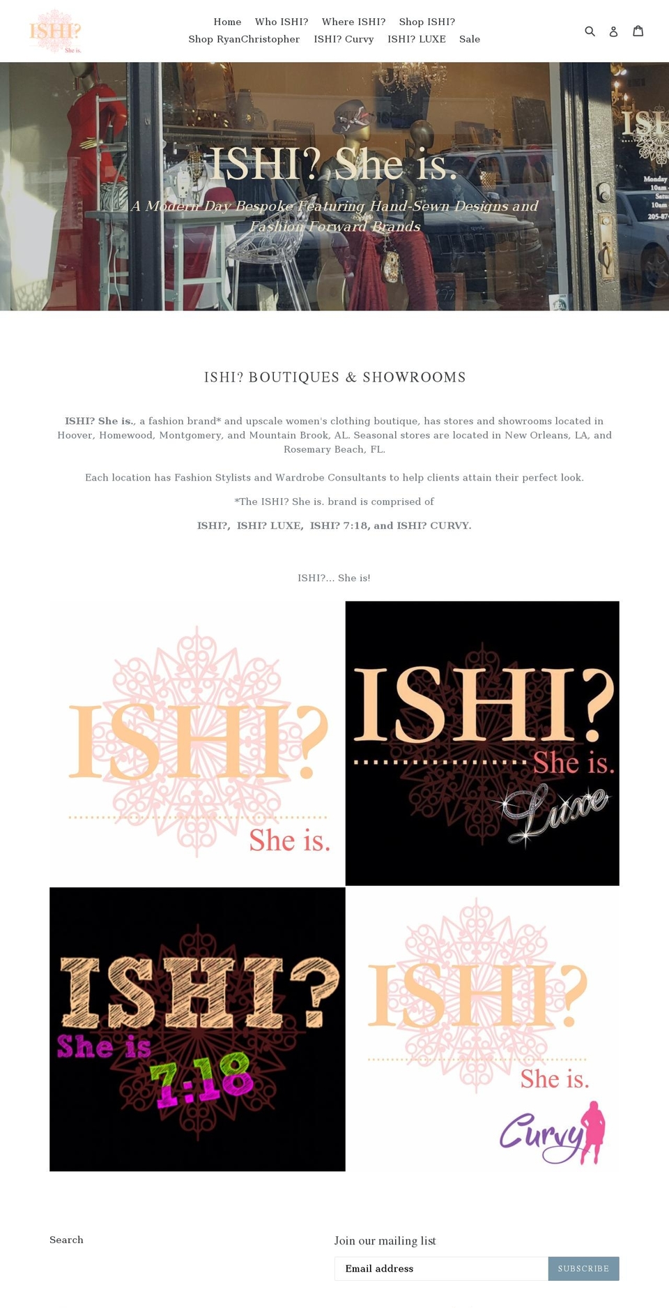 ishishopping.com — Shopify storefront screenshot