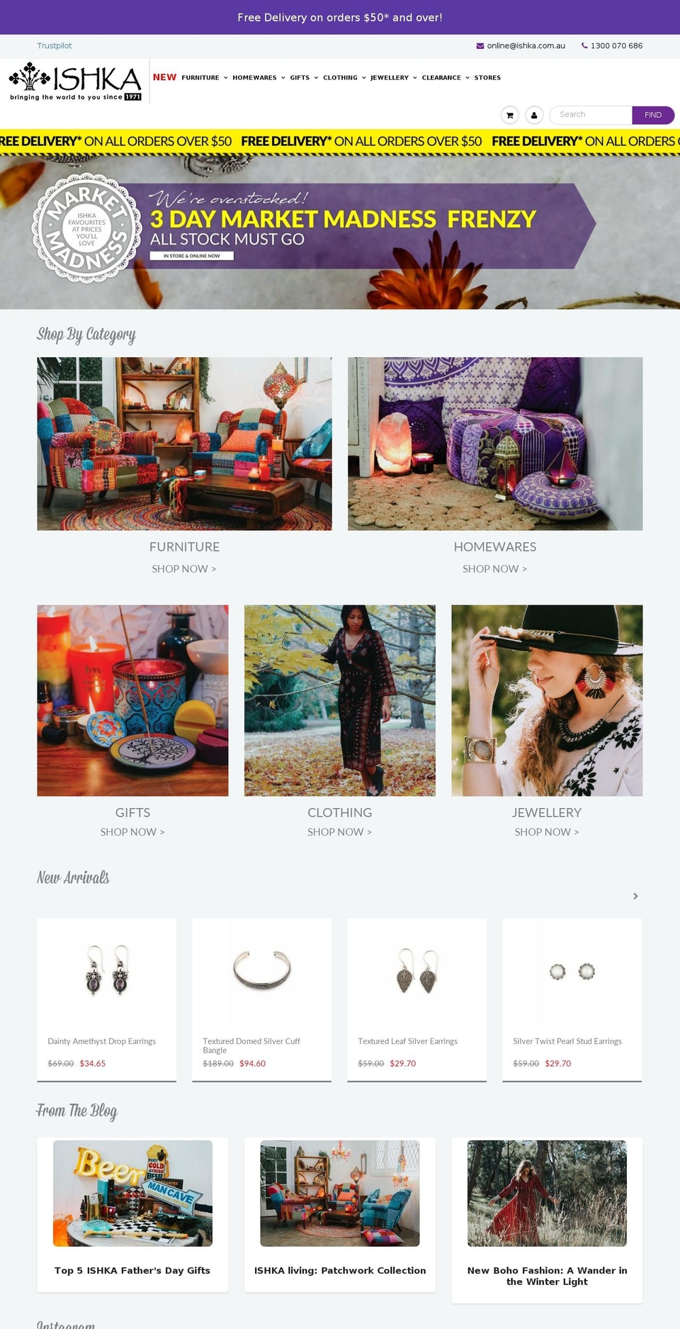 ishka_production_theme_withGST Shopify theme site example ishka.com