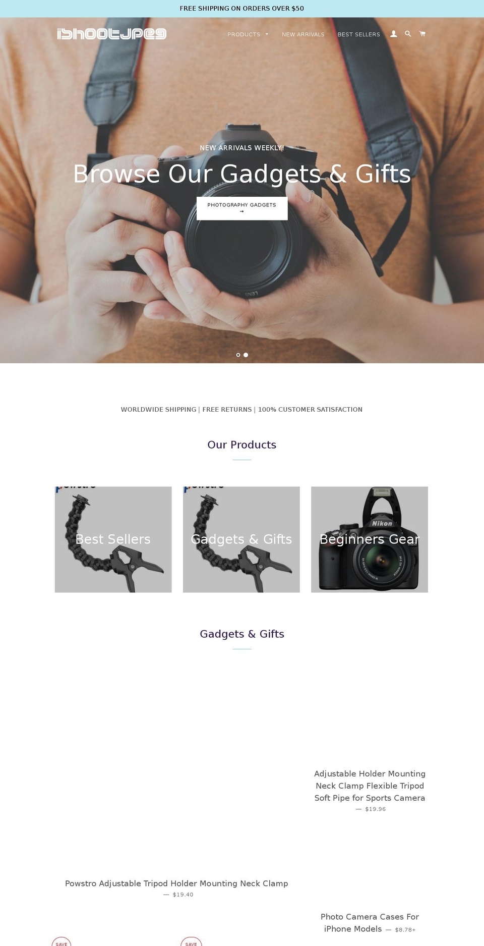 ishootjpeg.com — Shopify storefront screenshot