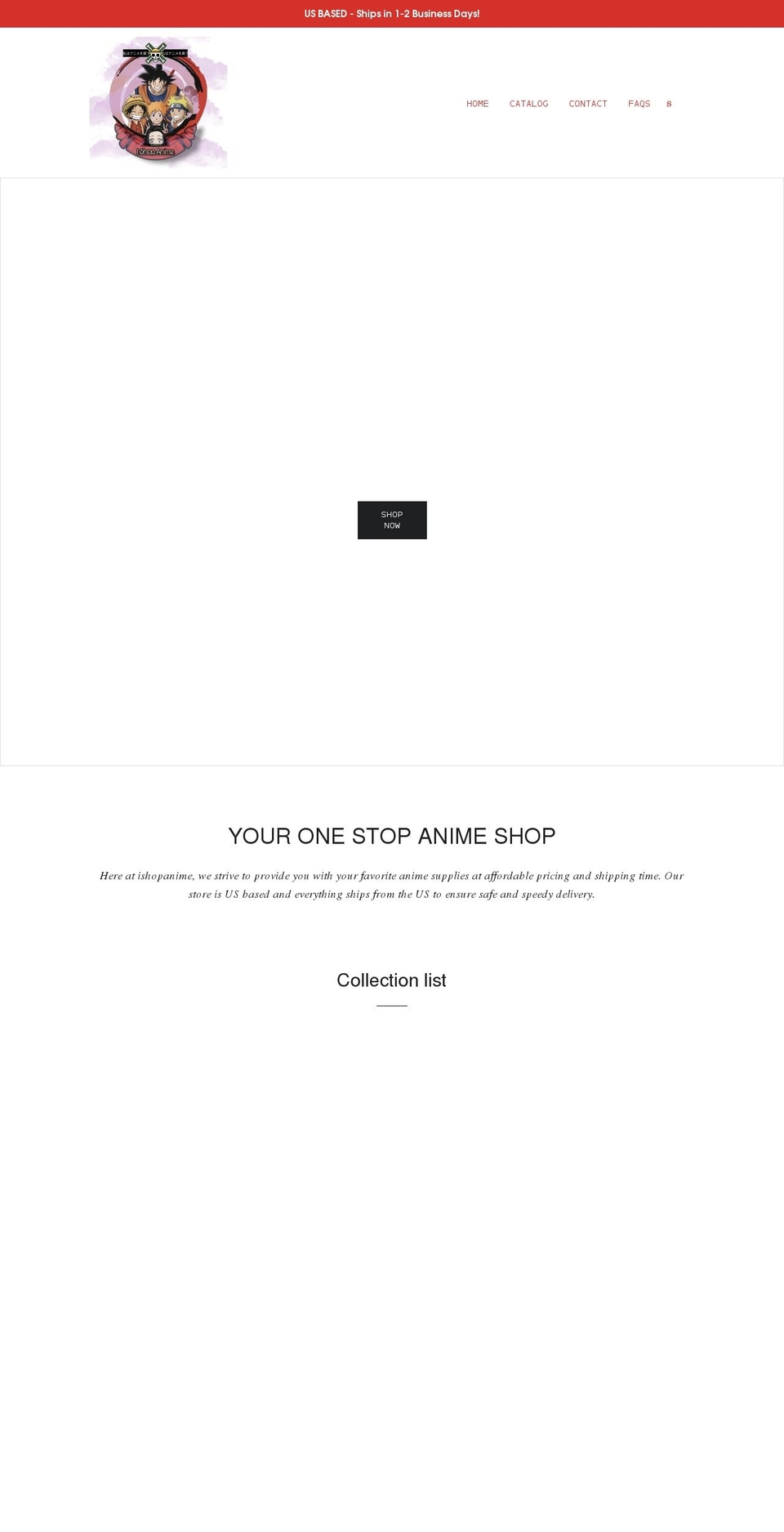 ishopanime.com shopify website screenshot