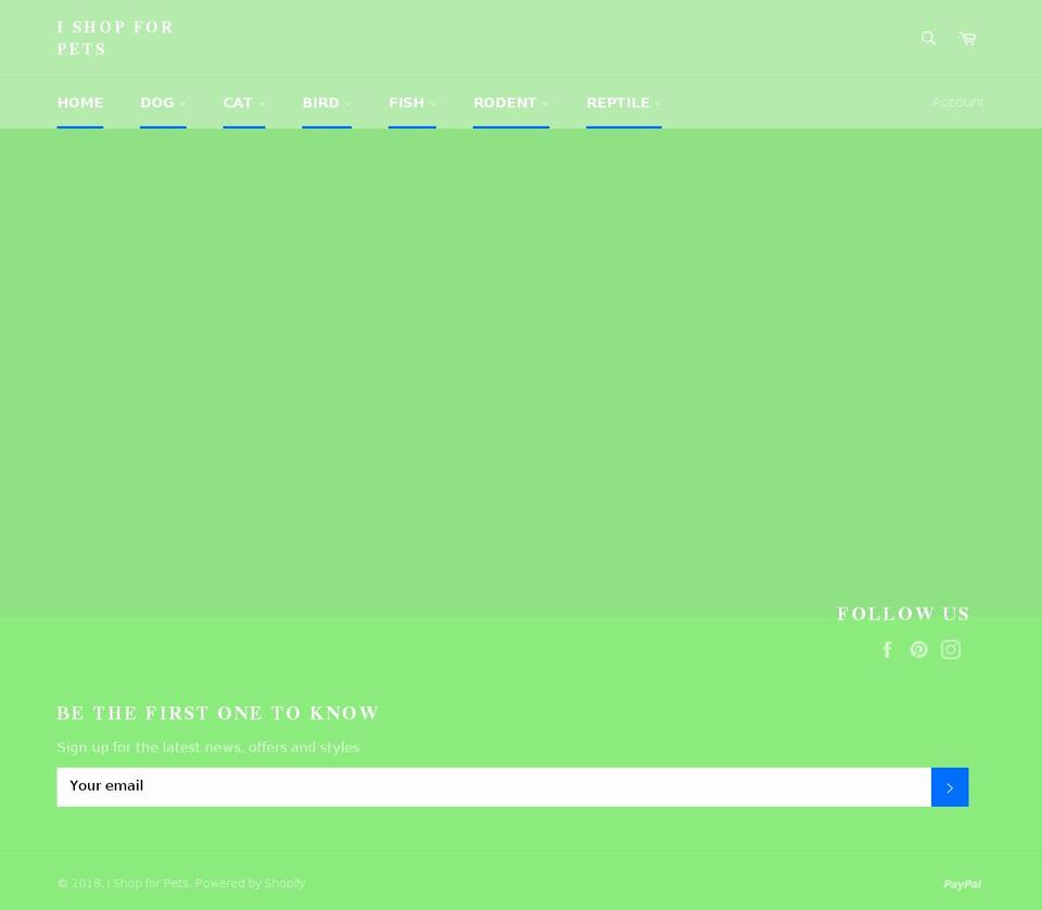 ishopforpets.com — Shopify storefront screenshot