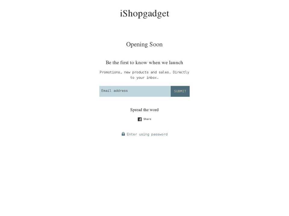 ishopgadget.com shopify website screenshot