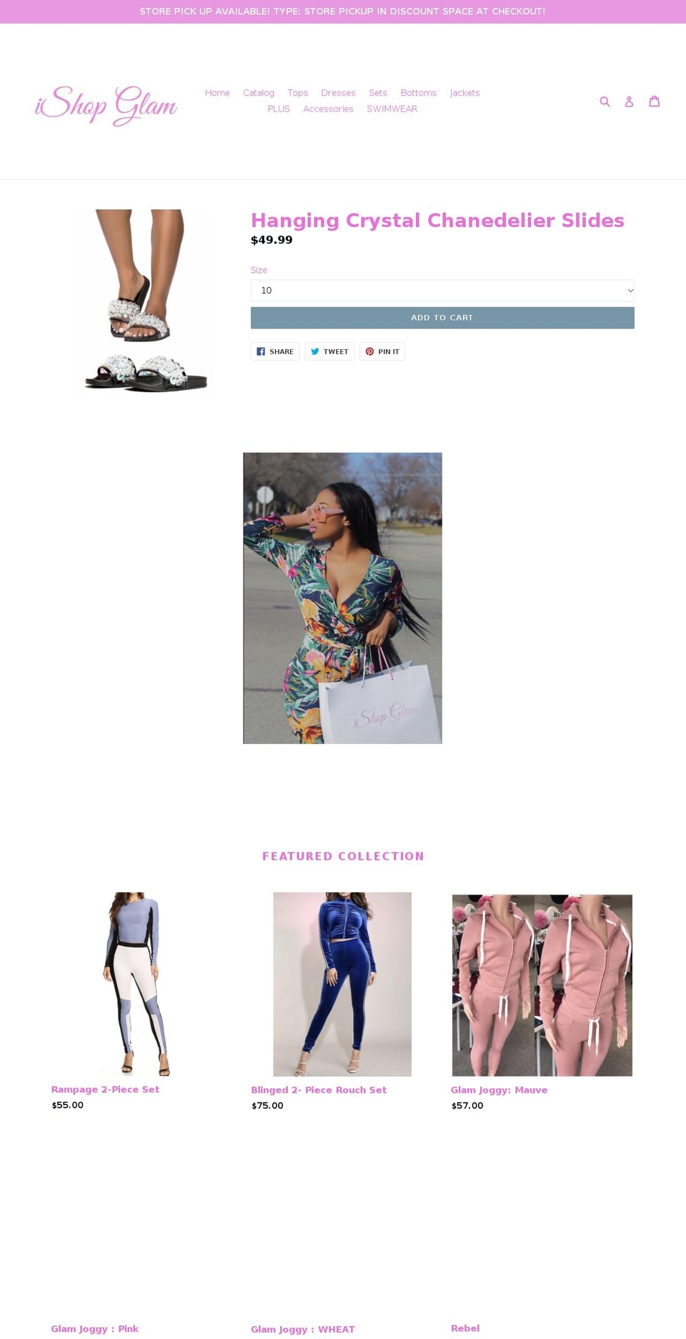 ishopglam.com shopify website screenshot