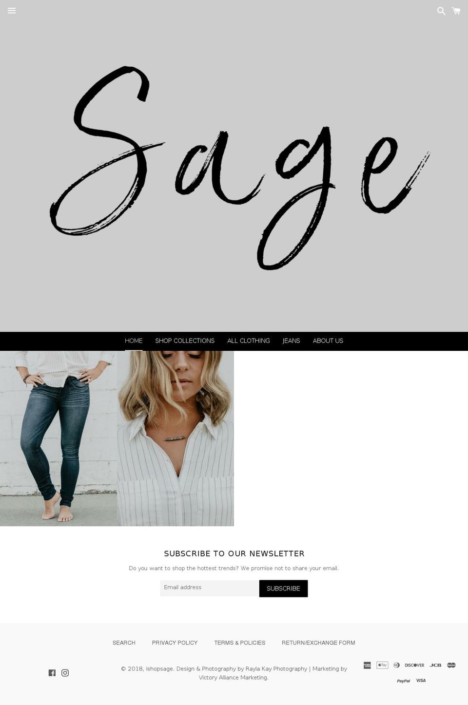 ishopsage.com — Shopify storefront screenshot