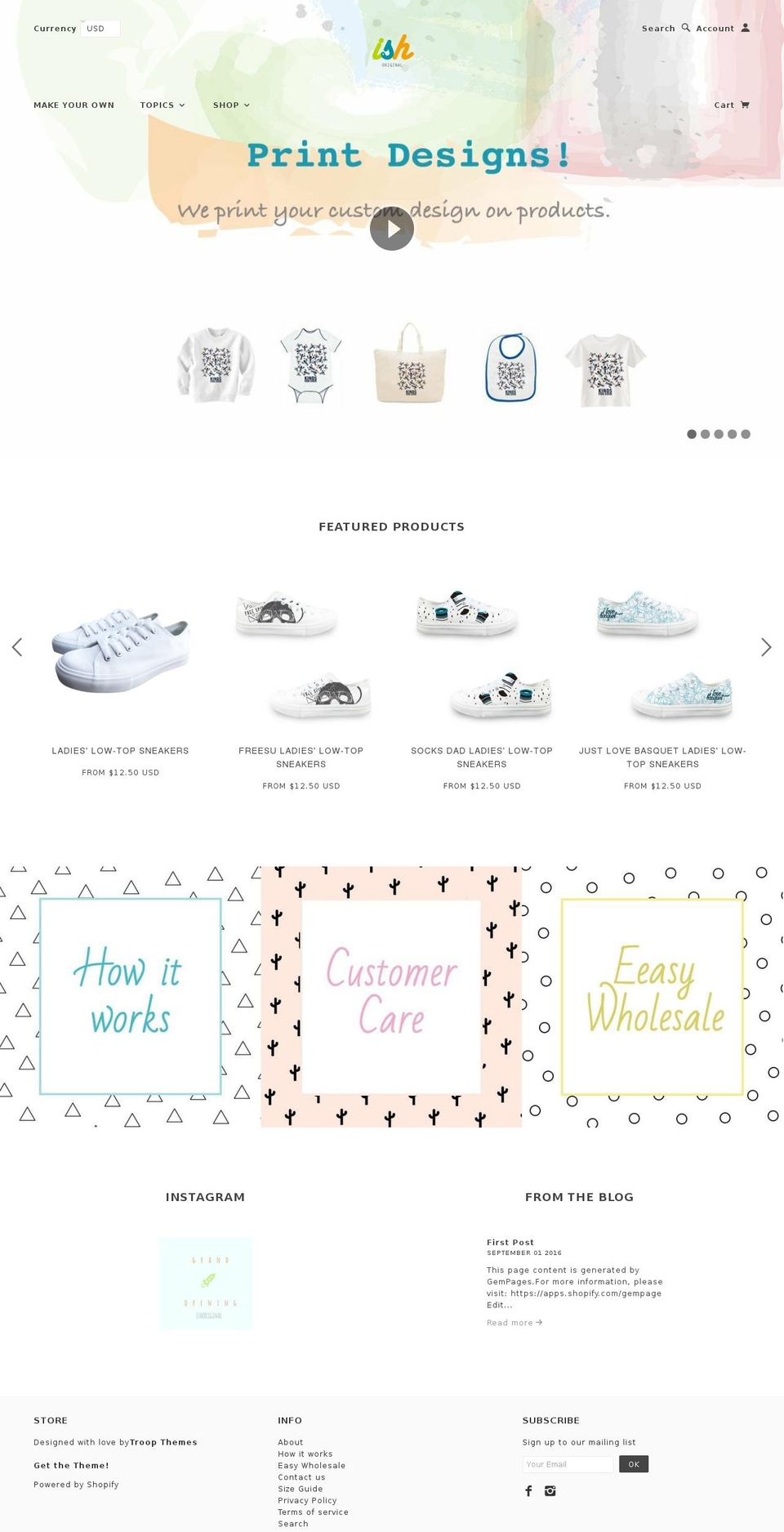 ishoriginal.online shopify website screenshot