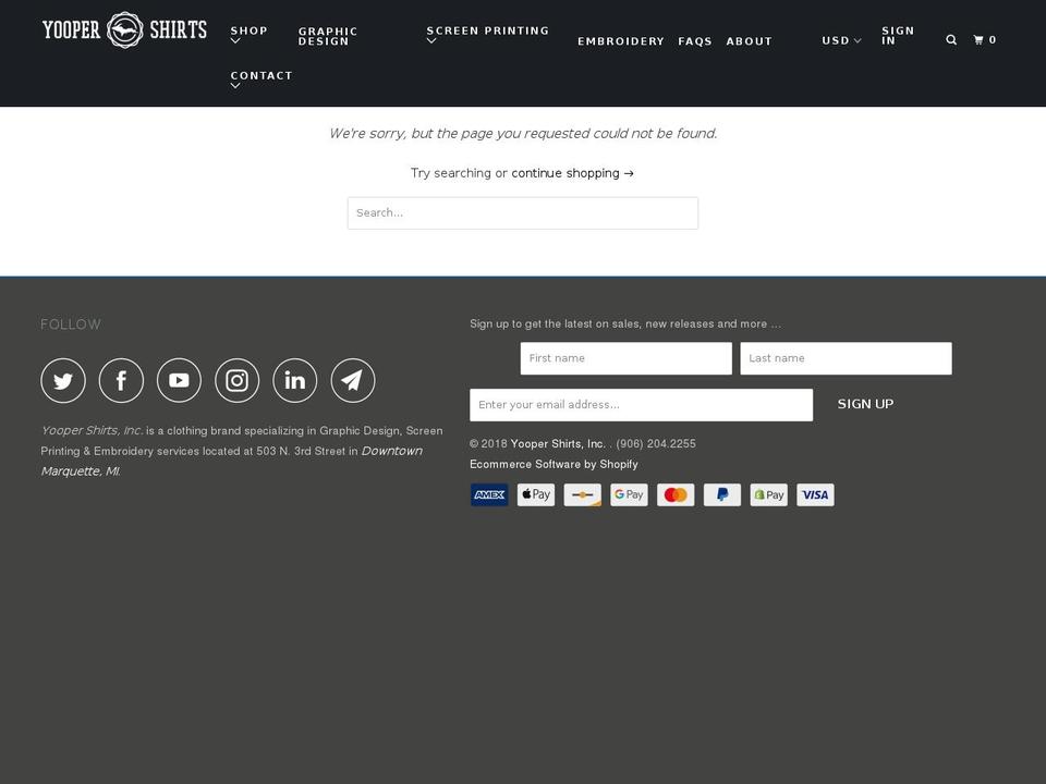 ishperming.com shopify website screenshot